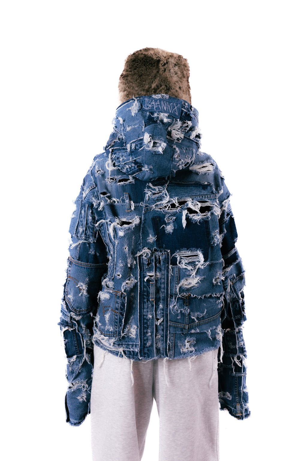 Distressed Blue Hoodie