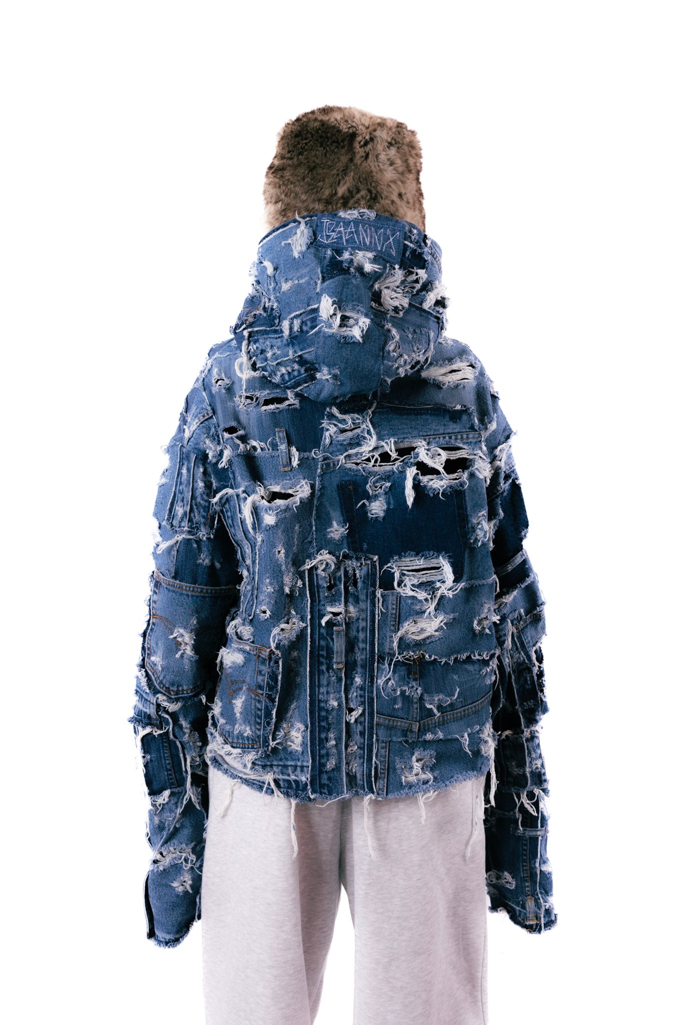 Distressed Blue Hoodie